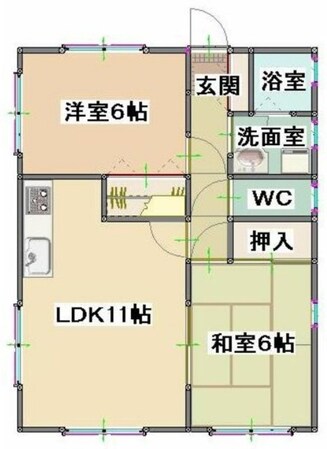 ベルメゾンAの物件間取画像